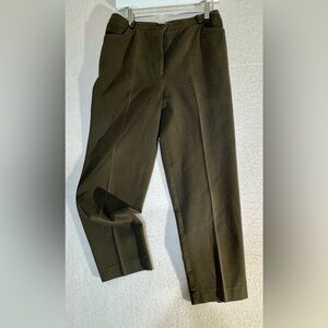 Tribal Stretch Pants Womens 10 Brown Straight Leg Casual Comfort Trousers